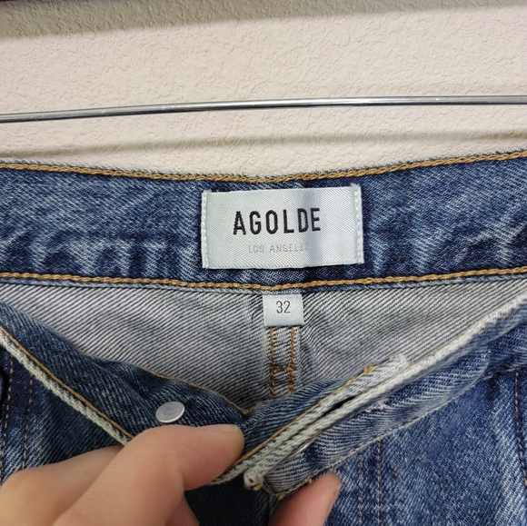 Agolde Cooper Cargo carpenter denim jeans in light wash - Picture 9 of 12